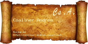 Csallner Andrea névjegykártya