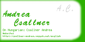 andrea csallner business card